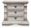 Ashley Furniture PCB948-93 Bruchandi - Three Drawer Night Stand - Antique White