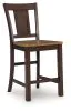 Ashley Furniture PCD651-124 Rylandeen - Barstool (Set of 2) - Light Brown / Dark Brown