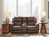 Ashley Furniture PCU1200118 Ashley Furniture PCU1200118 Bleckley - Power Reclining Loveseat With Console / Adjustable Headrest - Espresso