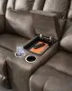 Ashley Furniture PC6450694 Lowilla - Double Reclining Loveseat With Console - Driftwood