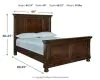 Ashley Furniture B697B2 Porter - Queen Panel Bed - Rustic Brown