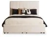 Ashley Furniture PCB2611B4 Brizmore - Queen Upholstered Storage Bed - Beige