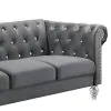 New Classic UKD13-30-GRYC Emma Crystal - Sofa - Gray