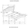 CoasterEssence 315871KW Bella - Upholstered California King Panel Bed - Gray