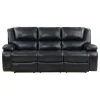 Coaster Fine Furniture 610244-S2 Camila - 2 Piece Upholstered Motion Reclining Sofa Set - Black