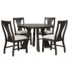 New Classic 40-4124-DR4C Chestnut Ridge - 5 Piece Dining Room Set (Round 47