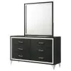 Coaster Fine Furniture 224993M Lucia - 6-Drawer Dresser And Mirror - Black