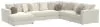 Jackson Furniture Industries 2235/37/31/59/75-16 Jackson Furniture Industries 2235/37/31/59/75-16 Ritzy - 6 Piece Modular Sectional (LSF Chaise) - Bone