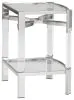 Ashley Furniture A4000334 Chaseton - Accent Table - Clear / Silver Finish