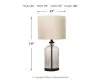 Ashley Furniture L430674 Bandile - Glass Table Lamp  - Clear / Bronze Finish
