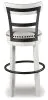 Ashley Furniture D546-530 Ashley Furniture D546-530 Valebeck - Tall UPH Swivel Barstool - White