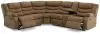 Ashley Furniture 36902/48/49/25 Partymate - 3 Pc. - 2-Piece Rec Sectional With Console, Rocker Recliner - Brindle
