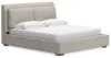 Ashley Furniture B974/31/36/76/78/92(2) Ashley Furniture B974/31/36/76/78/92(2) Cabalynn - 6 Pc. - Dresser, Mirror, King Upholstered Bed, 2 Nightstands - Light Brown