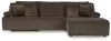 Ashley Furniture 92705S6 Ashley Furniture 92705S6 Top Tier - 3-Piece Reclining Sectional Sofa With Raf Chaise - Chocolate