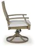 Ashley Furniture P701-602A Rainier Ranch - Swivel Chair With Cushion (Set of 2) - Brown / Beige