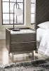 Ashley Furniture B786-92 Arkenton - Two Drawer Night Stand - Grayish Brown / White