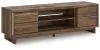 Ashley Furniture W3367-68 Zadilyn - XL TV Stand With Fireplace Option - Brown