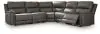 Ashley Furniture PCU12000S4 Ashley Furniture PCU12000S4 Bleckley - 5-Piece Power Reclining Sectional With RAF And LAF Recliners - Anchor