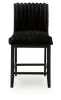 Ashley Furniture PCD571-124 Mervannie - Upholstered Barstool (Set of 2) - Black