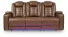 Ashley Furniture PCU1420015 Gruaro - Power Reclining Sofa With Adjustable Headrest - Amber