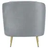 CoasterEssence 506866 Sophia - Upholstered Channel Tufted Barrel Accent Chair - Gray