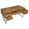 CoasterEveryday 800999 Analiese - 4-Drawer Writing Desk - Rustic Nutmeg