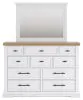 Benchcraft® B844B1 Ashbryn - Dresser And Mirror - White / Natural