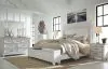 Benchcraft® B777/31/36/46/58/56S/97/93(2) Benchcraft® B777/31/36/46/58/56S/97/93(2) Kanwyn - 8 Pc. - Dresser, Mirror, Chest, King Panel Bed with Storage Bench, 2 Nightstands - Whitewash