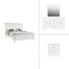 New Classic 02-044W-34N New Classic 02-044W-34N Tamarack - Queen 4 Piece Bedroom Set (Bed, Dresser, Mirror, Nighstand) - White
