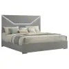 Coaster Fine Furniture 224971KEB2 Ives - King Side Rails & Slats, Box 2 of 2 - Gray High Gloss
