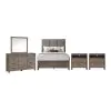 New Classic 00-B3412-35N New Classic 00-B3412-35N Harrisburg - 5/0 Queen 5 Piece Bedroom Set (Bed, Dresser, Mirror, 2 Nightstands) - Walnut