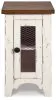 Ashley Furniture T459-7 Wystfield - Chair Side End Table - White / Brown
