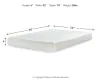 Sierra Sleep® by Ashley M72621 Chime 8 Inch Memory Foam - Full Mattress - 8-inch - White