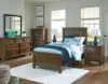 Ashley Furniture B685/31/36/52/53/86/92(2) Ashley Furniture B685/31/36/52/53/86/92(2) Danabrin - 7 Pc. - Dresser, Mirror, Twin Panel Bed, 2 Nightstands - Brown