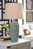 Ashley Furniture L178034 Hadbury - Ceramic Table Lamp (Set of 2) - Pale Blue / Teal