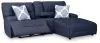 Ashley Furniture 93607S4 Ashley Furniture 93607S4 Acklen Place - 3-Piece Power Reclining Sectional Sofa With Raf Chaise - Navy