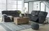 Ashley Furniture 76504/88/94/25 Ashley Furniture 76504/88/94/25 Draycoll - 3 Pc. - Reclining Sofa, Loveseat, Rocker Recliner - Dark Gray