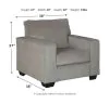 Ashley Furniture 87214/38/35/20/14 Ashley Furniture 87214/38/35/20/14 Altari - 4 Pc. - Sofa, Loveseat, Chair, Ottoman - Alloy