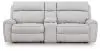 Ashley Furniture PC98802S3 Social Pointe - 3-Piece Power Reclining Sectional With Storage Console - Pearl / Ash