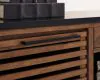 Ashley Furniture H737H1 Ashley Furniture H737H1 Kallari - Credenza With Desk Return - Warm Brown / Black