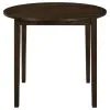 CoasterEveryday 130005 Bucknell - 3 Piece Round Drop Leaf Dining Table Set - Cappuccino