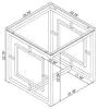 CoasterEssence 703737 Merced - Square Glass Top Side End Table - Nickel
