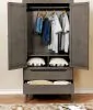 Furniture of America CM7386GY-AR-SET Lennart - Armoire - Gray