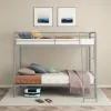 Coaster Fine Furniture 460334SVR Carson - Metal Twin Over Twin Bunk Bed - Glossy Silver