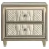 Coaster Fine Furniture 222662 Lorient - 2-Drawer LED Nightstand With USB - Ivory And Camel