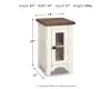 Ashley Furniture T459-7 Wystfield - Chair Side End Table - White / Brown