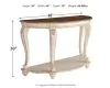 Ashley Furniture T743-4 Realyn - Sofa Table - White / Brown