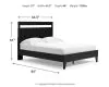 Ashley Furniture EB3392-157 Finch - Queen Panel Headboard - Black