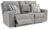 Ashley Furniture 9050318 Biscoe - Power Reclining Loveseat With Console /Adj Headrest - Pewter