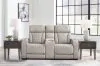 Ashley Furniture U2710518 Boyington - Power Reclining Loveseat with Console/Adj Hdrst - Gray